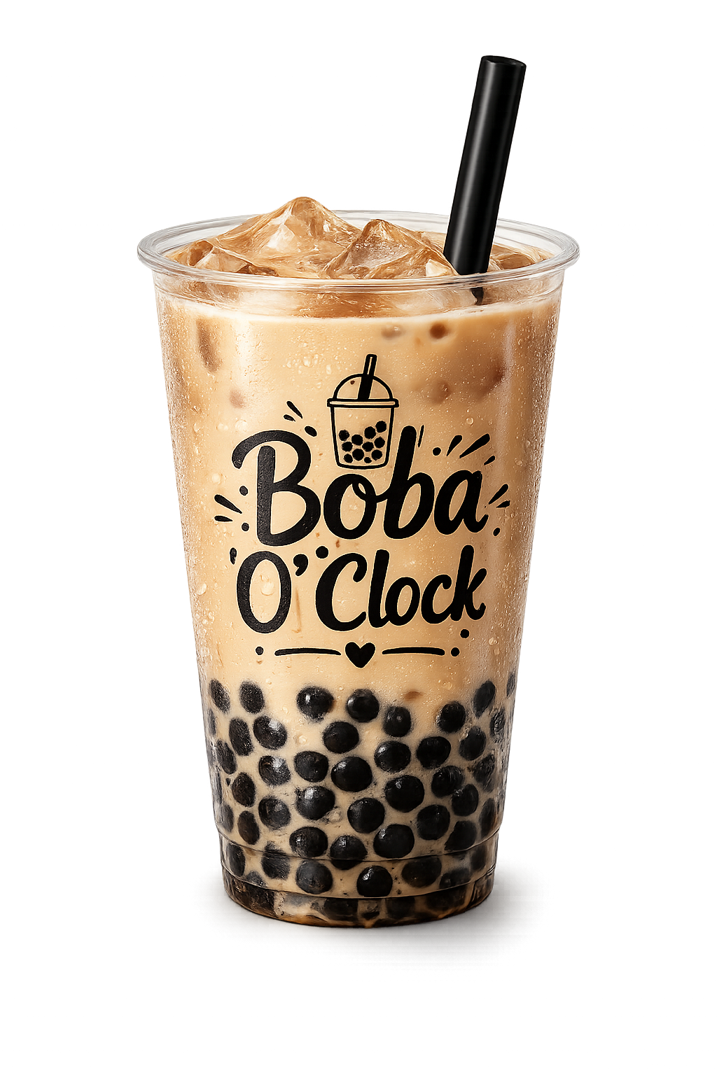 Boba O'Clock bubble tea cup